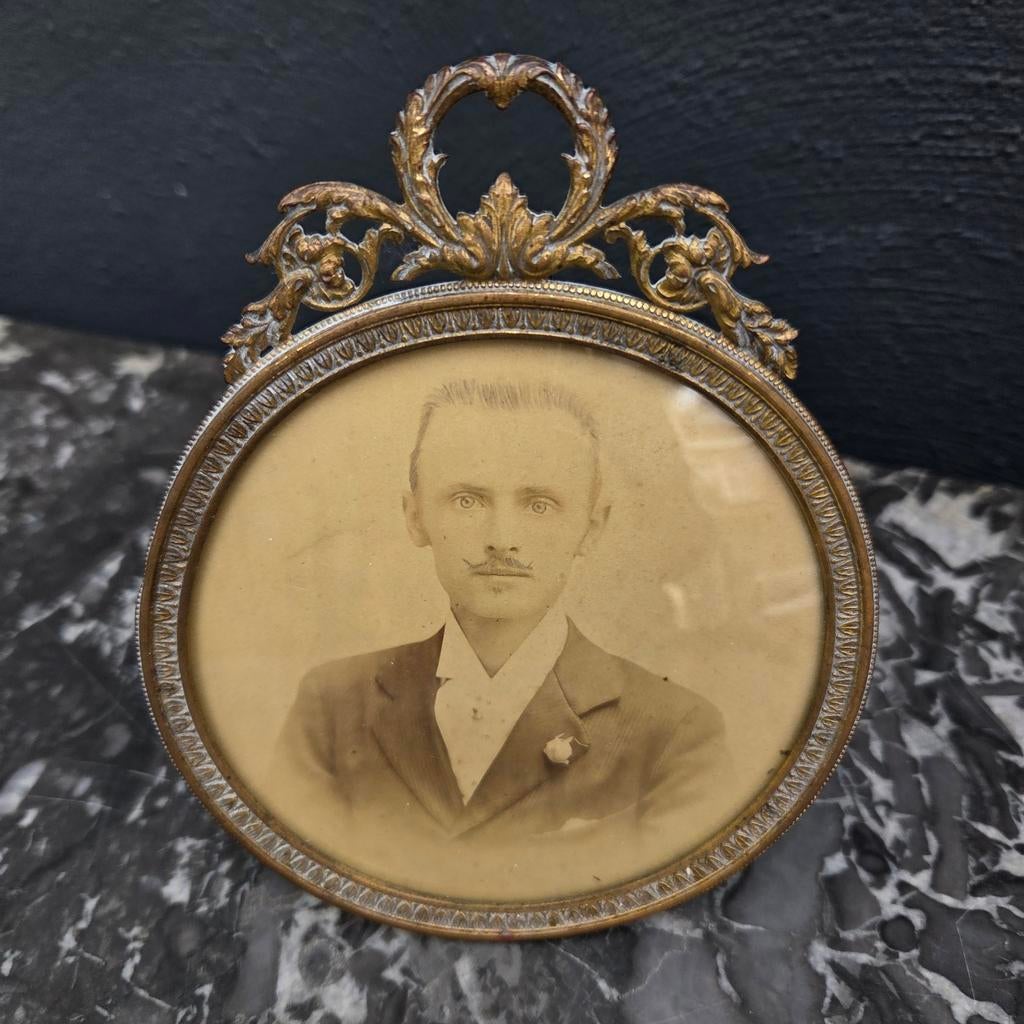 Art Nouveau Koperen Fotolijstje, Ophalen of Verzenden