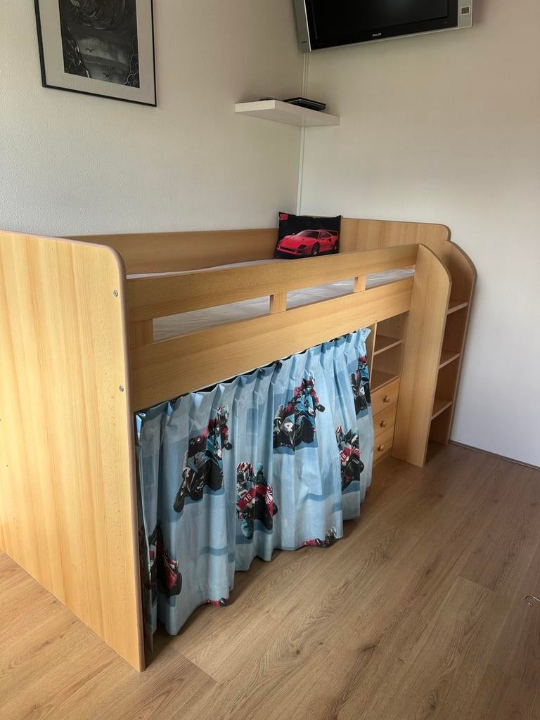 Houten hoogslaper (onderdeel van set), Ophalen, Gebruikt, Hoogslaper