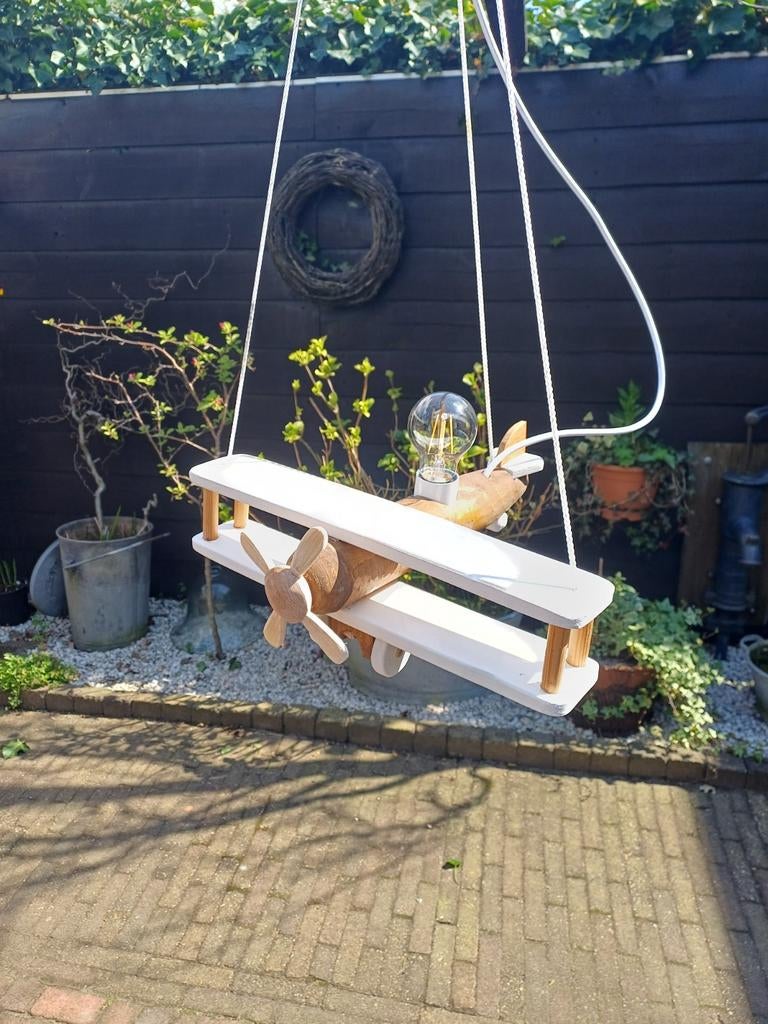 Leuke hanglamp houten vliegtuig, Ophalen of Verzenden, Minder dan 50 cm