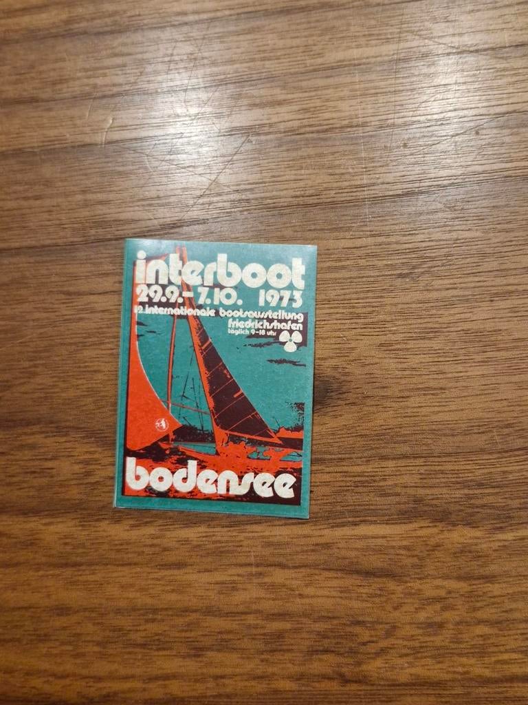 6959 Interboot 1973 Bodensee sticker, Ophalen of Verzenden