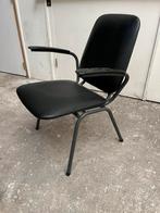 DeWit stoel zwart buisframe fauteuil vintage retro €75 60-70, Huis en Inrichting, Stoelen, Gebruikt, Zwart, Vintage retro midcentury jaren 60 DeWit