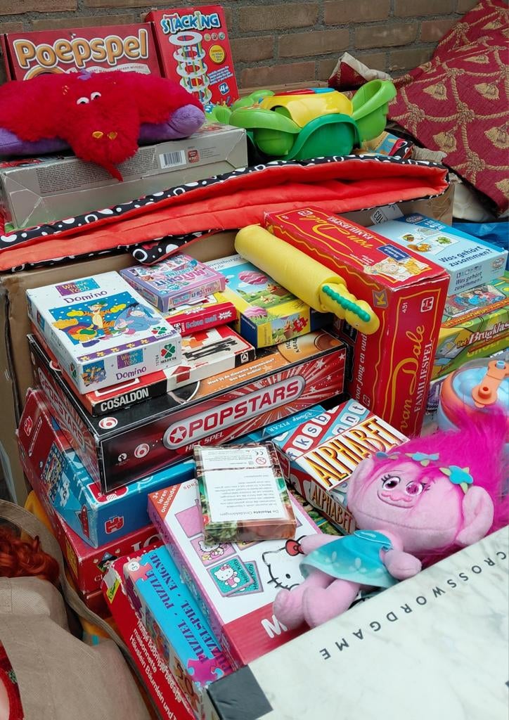 Grote partij spellen, puzzels en speelgoed, Kinderen en Baby's, Speelgoed | Overig, Ophalen, Gebruikt, Jongen of Meisje