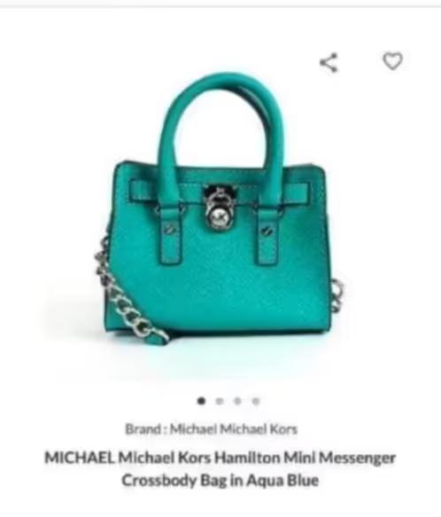 NIEUW! Michael Kors Hamilton mini Messenger tas aqua €34,99, Sieraden, Tassen en Uiterlijk, Tassen | Damestassen, Ophalen of Verzenden