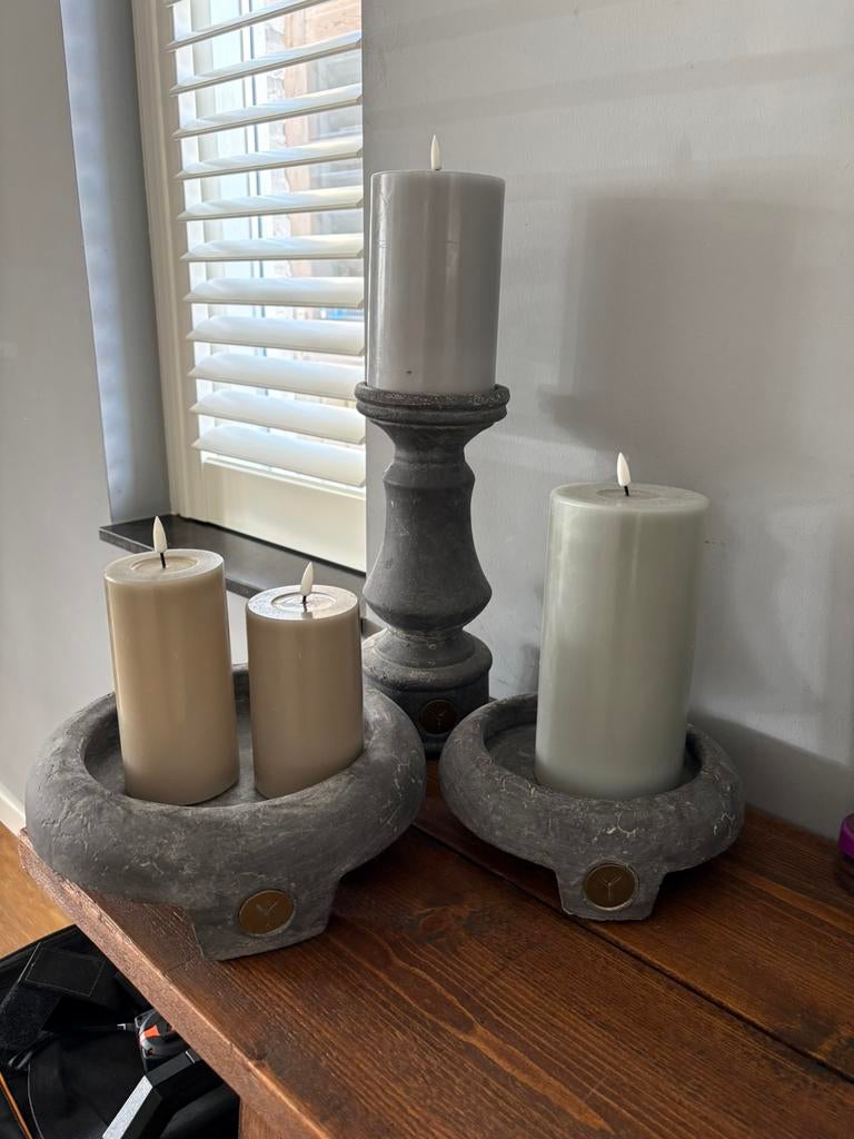 Brynxz kandelaar met schalen, Huis en Inrichting, Woonaccessoires | Kandelaars en Kaarsen, Ophalen, Zo goed als nieuw, Overige materialen