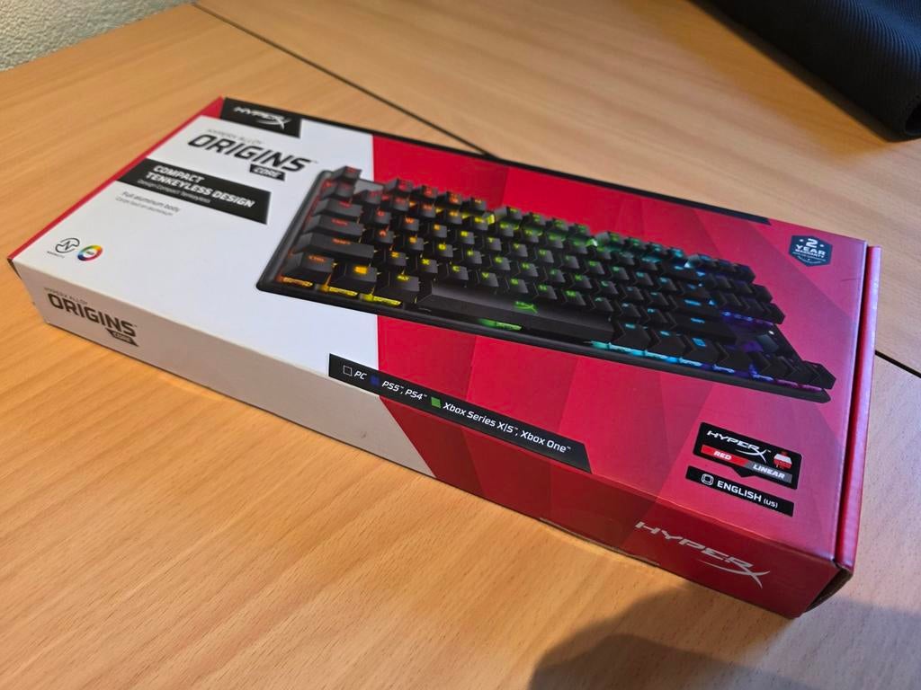 HyperX Alloy Origins gaming toetsenbord (rood), Ophalen of Verzenden, Zo goed als nieuw, Gaming toetsenbord