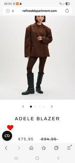 Refined Department Oversized Blazer - Donkerbruin - S, Bruin, Ophalen of Verzenden, Zo goed als nieuw, Jasje