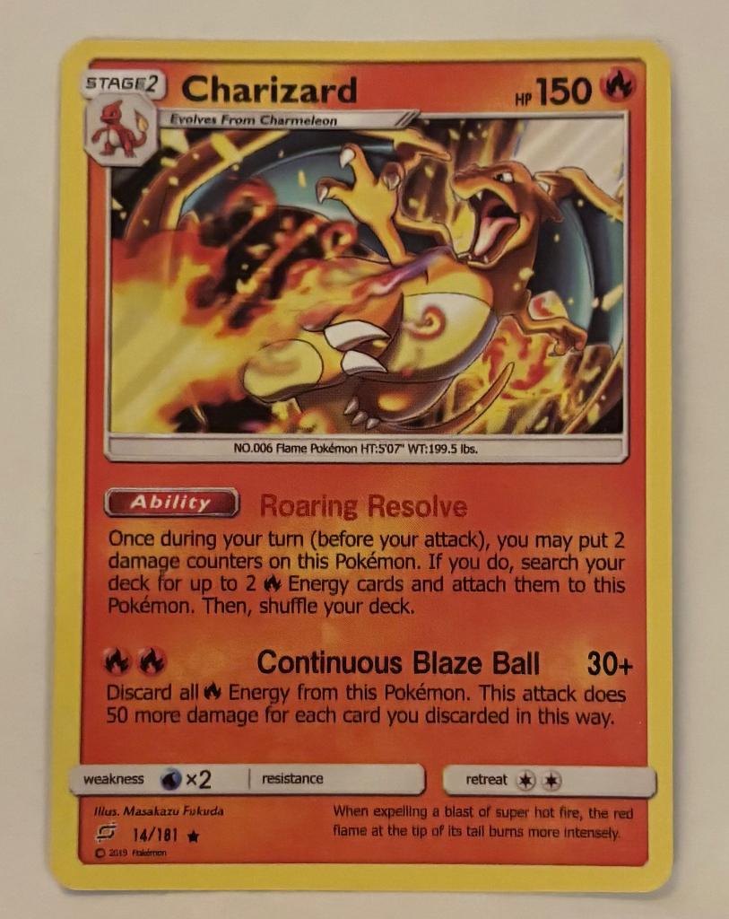 Charizard 2019 Pokémonkaart, Ophalen, Zo goed als nieuw, Losse kaart, Foil