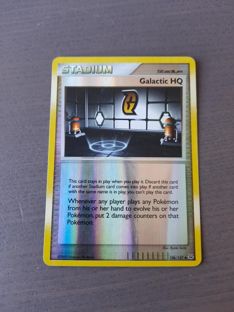 2009 platinum 106/127 galactic hq reverse, Ophalen of Verzenden, Gebruikt, Losse kaart, Foil