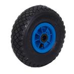 Bolderkarwiel / luchtbandwiel 3.00-4 BUDGET met blauwe velg
