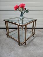 Willy Rizzo stijl salontafel jaren '70, Huis en Inrichting, Tafels | Salontafels, Ophalen, 100 tot 150 cm, 50 tot 100 cm, Glas