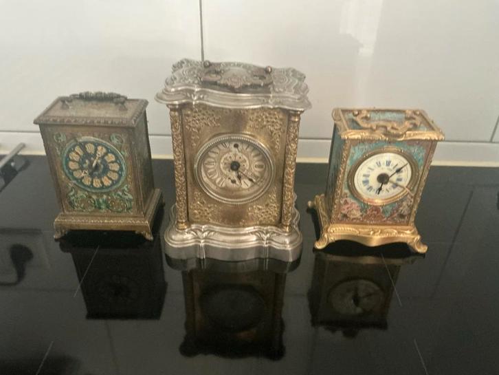 Antieke Wekker Klokjes - Set van 3, Antiek en Kunst, Antiek | Klokken, Ophalen of Verzenden