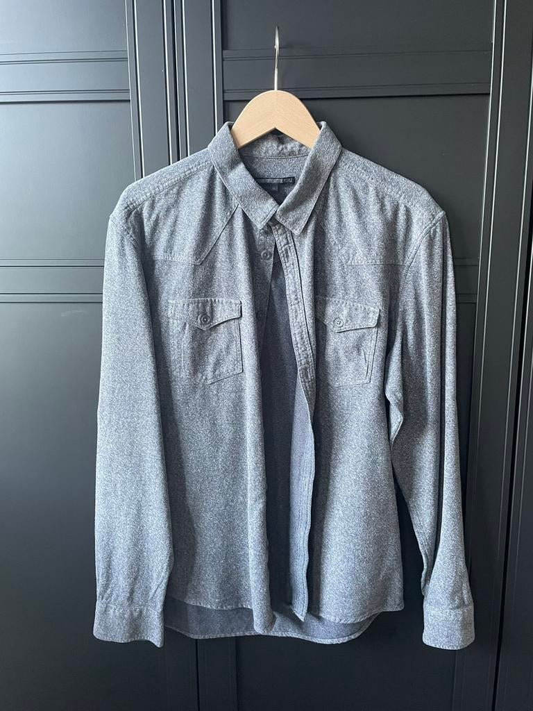 Drykorn overhemd grijs maat XL (fleece stof), Ophalen of Verzenden, Zo goed als nieuw, Grijs, Halswijdte 43/44 (XL)