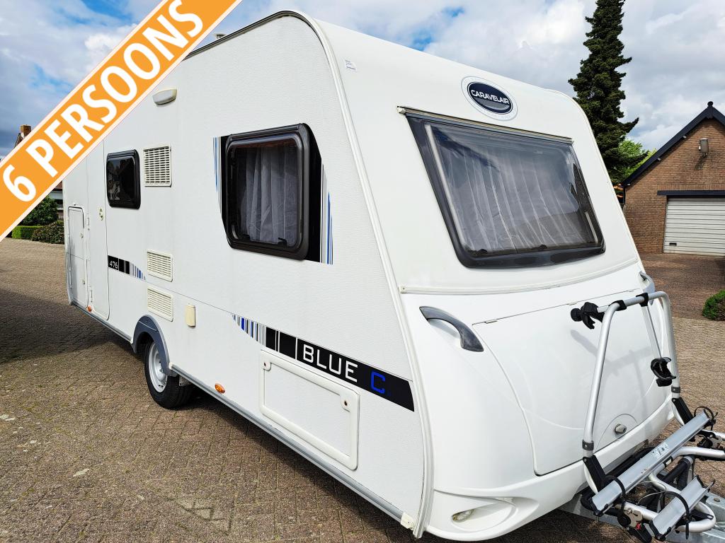 Caravelair Blue C - 50 YEARS 476 Voortent, Fietsenrek, Dwarsbed, Bedrijf, Treinzit, Tot en met 6