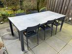 Tuintafel 220 x 100 cm antraciet – Intratuin Bea, Tuin en Terras, Ophalen, Gebruikt, Eettafel, 6 zitplaatsen