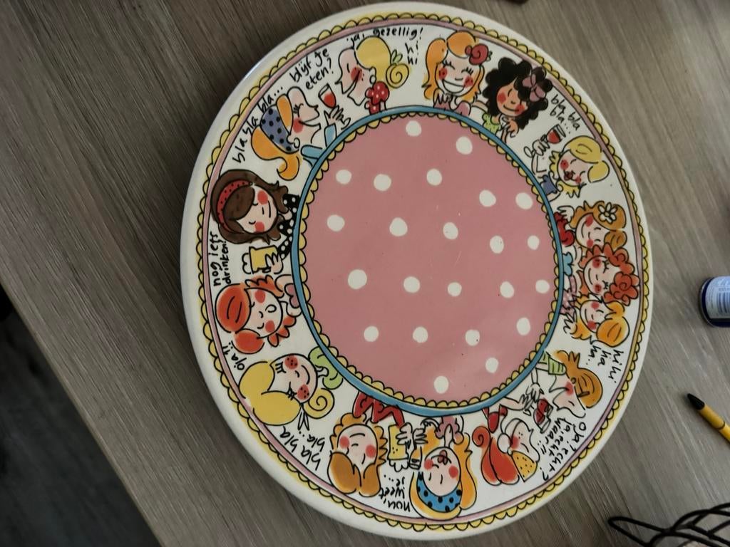 Blond amsterdam even bijkletsen serveerschaal, Ophalen, Aardewerk, Blond Amsterdam, Schaal of Schalen