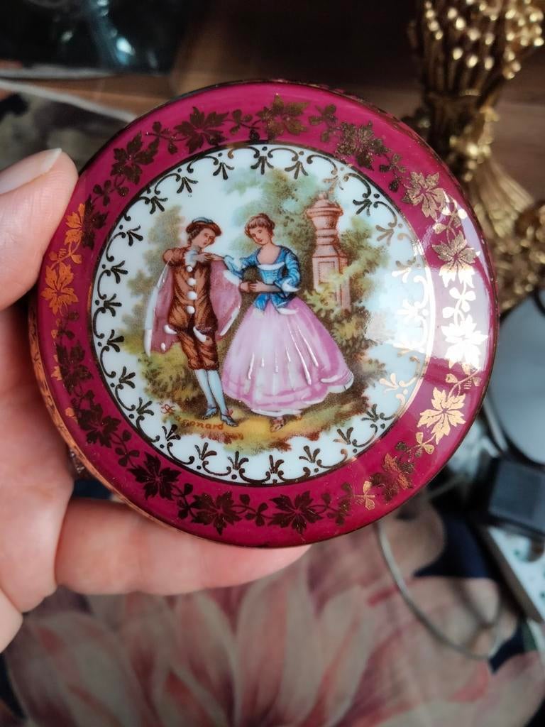 TEAB Vintage Limoges porselein doosje, Ophalen of Verzenden