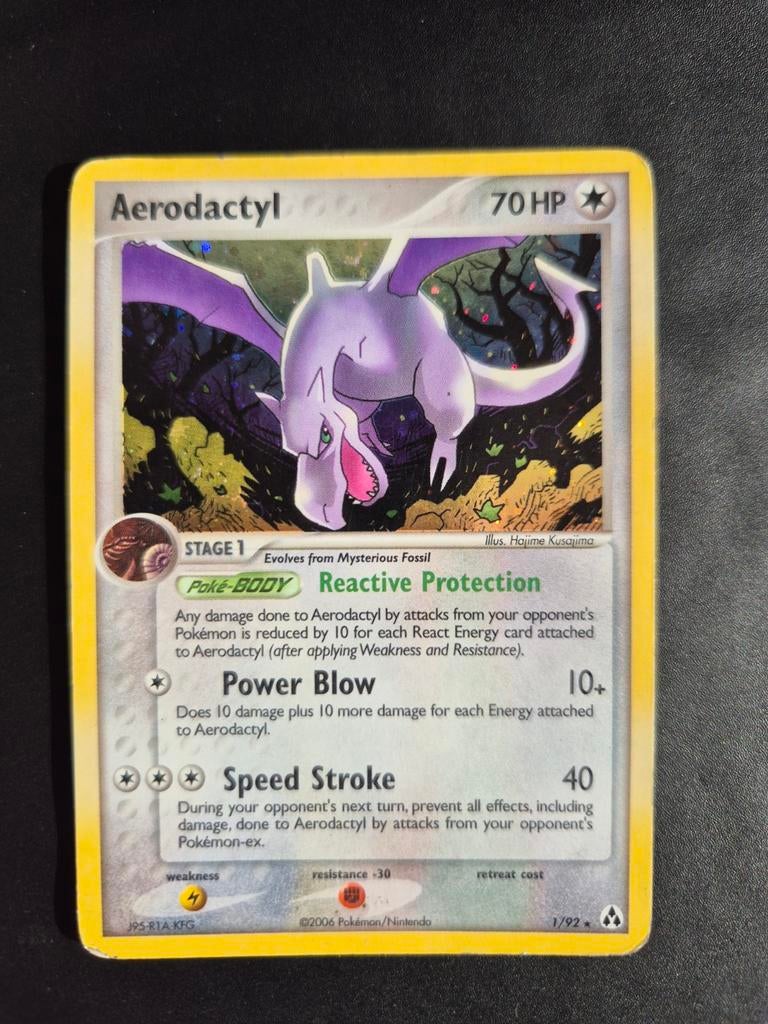 Pokémon kaart Aerodactyl 70 HP Holo, Ophalen