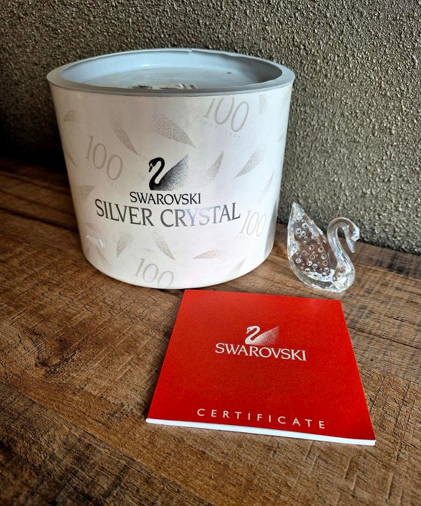 Swarovski zwaan ZONDER SOKKEL met certificaat, Verzamelen, Swarovski, Verzenden, Zo goed als nieuw, Figuurtje
