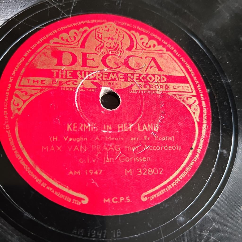 Max van Praag - Kermis in het Land / Daar Zijn De Appeltjes, Ophalen of Verzenden, 10 inch