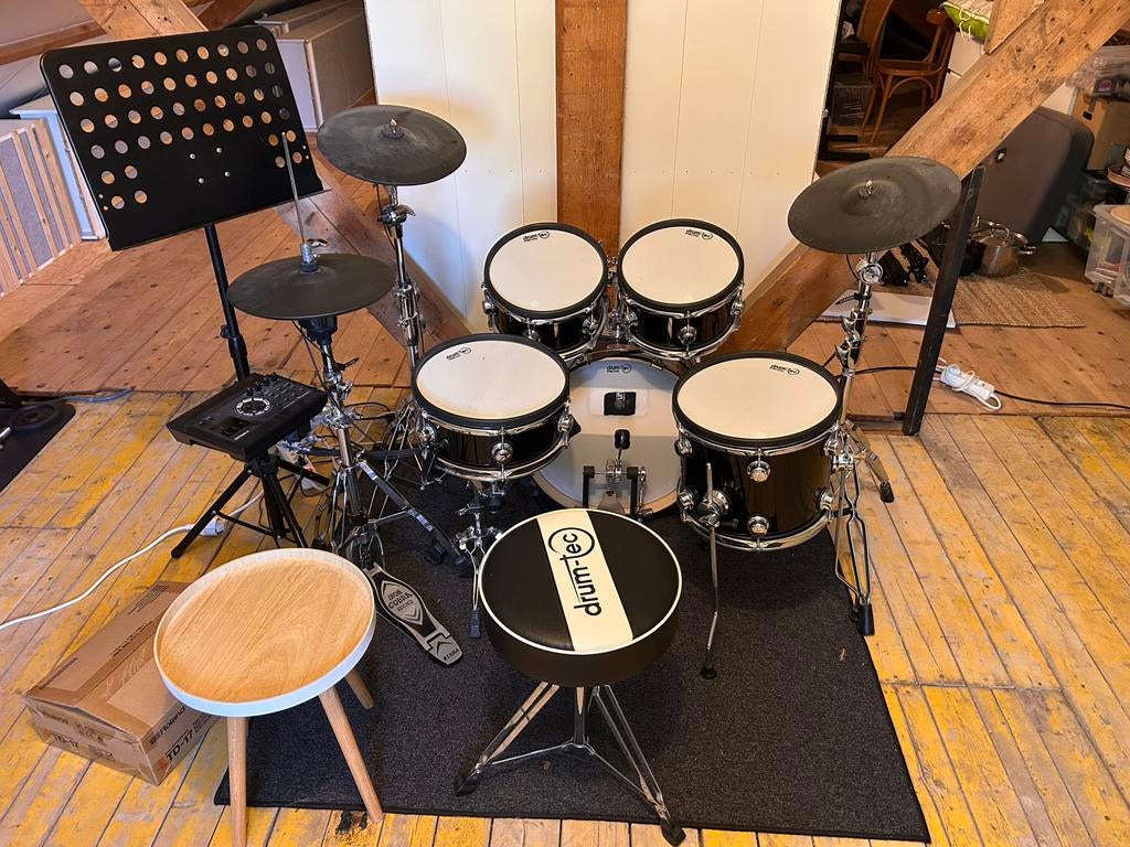drum-tec Jam NG Stage met Roland TD-17 (plus mat & kruk!), Ophalen, Zo goed als nieuw, Roland