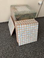 32 tegels 20x20 licht blauw mozaiek - nieuw, Ophalen of Verzenden, Zo goed als nieuw, Minder dan 5 m², 20 tot 40 cm