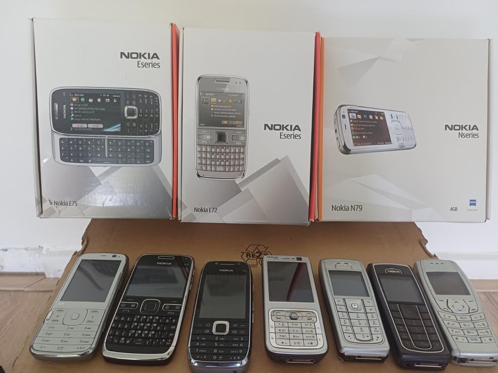 Nokia Vintage toestellen: N79,N73,E72, E75,6230i,6230, 6610i, Verzenden, Geen camera, Zwart
