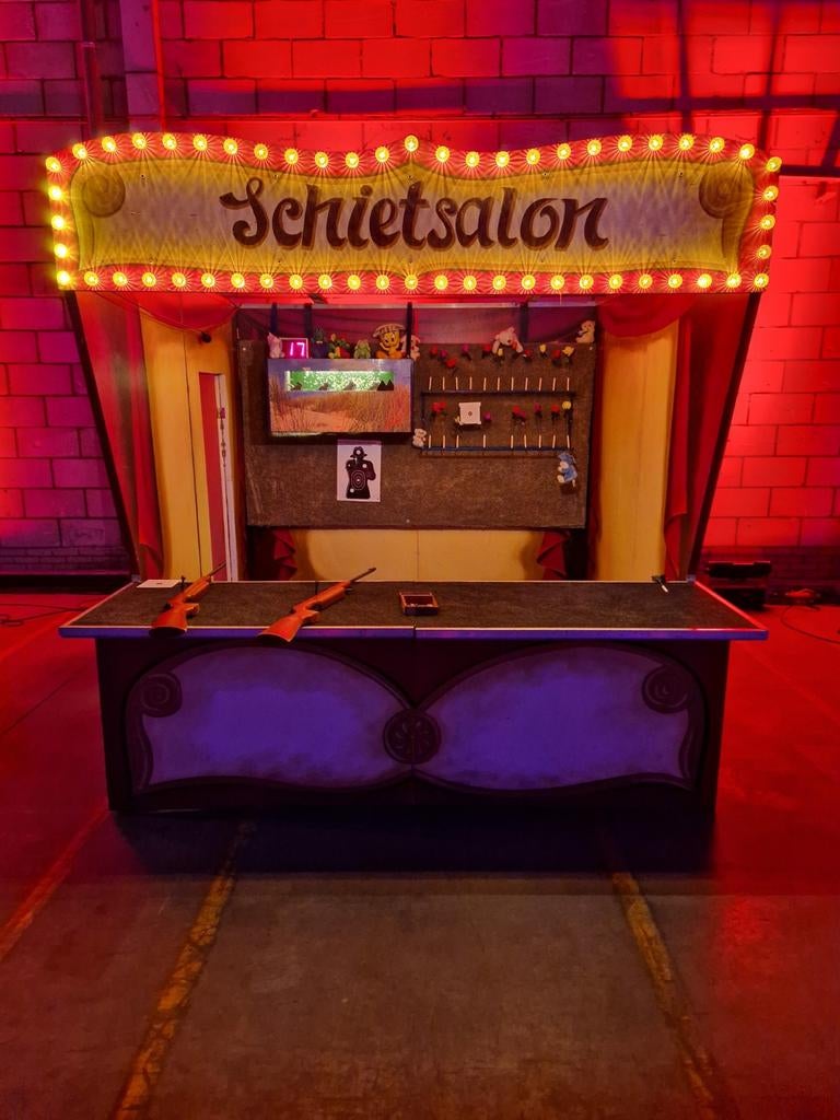 Schietkraam huren met verlichting en geweren, Ophalen of Verzenden