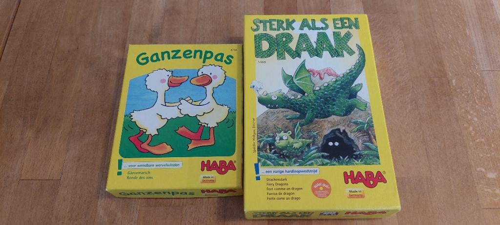 2 haba spellen , sterk als een draak en ganzenpas ., Vijf spelers of meer, Ophalen of Verzenden, Zo goed als nieuw