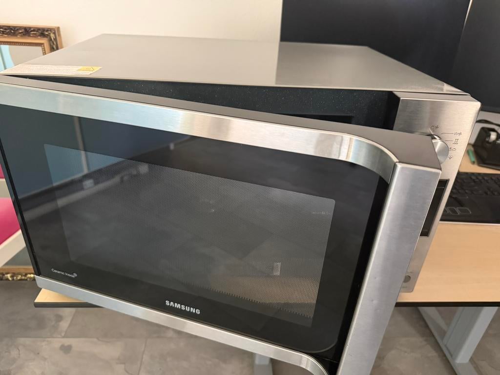 Samsung combi magnetron, Minder dan 45 cm, Zo goed als nieuw, Oven met grill, Draaiplateau