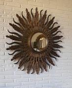 Grote antieke houten zonnespiegel / sunburst mirror, Ophalen of Verzenden, Rond, 50 tot 100 cm, Minder dan 100 cm