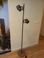 Bronzen staande vloerlamp met 2 spotlampen, Ophalen, Zo goed als nieuw, 150 tot 200 cm, Metaal