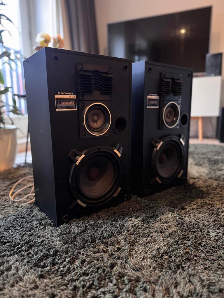 Pioneer CS-770 Vintage Luidsprekers - Klassiek Geluid, Gebruikt, 60 tot 120 watt, Front, Rear of Stereo speakers, Ophalen