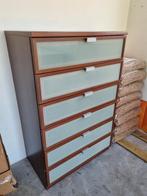 Ladenkast kersenhoutlook, Ophalen, Gebruikt, 5 laden of meer, 100 tot 150 cm