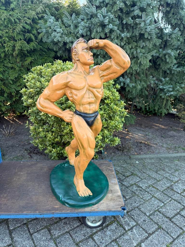 Groot bodybuilder beeld sport fitness decoratie 100 cm, Verzamelen, Beelden en Beeldjes, Ophalen, Gebruikt, Mens