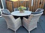 Prachtig rond wicker tuinset, Tuin en Terras, Tuinsets en Loungesets, Ophalen, Zo goed als nieuw