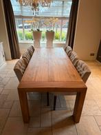 eettafel TEAK hout 240X100 cm, Ophalen, Gebruikt, Rechthoekig, 50 tot 100 cm