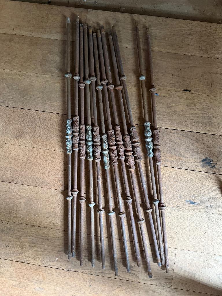 Sier spijlen 12 stuks, Ophalen, Gebruikt, IJzer, Spijlenhekwerk