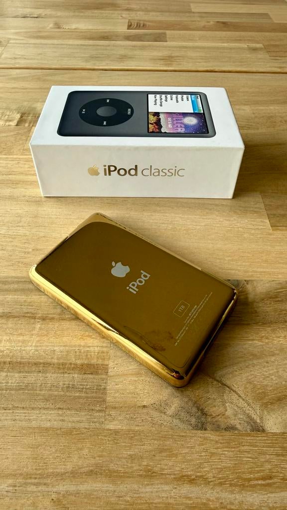 iPod Classic 7e Gen 512Gb Goud Backplate 3800mAh iFlash Quad, Audio, Tv en Foto, Mp3-spelers | Apple iPod, 40 GB en meer, Ophalen of Verzenden
