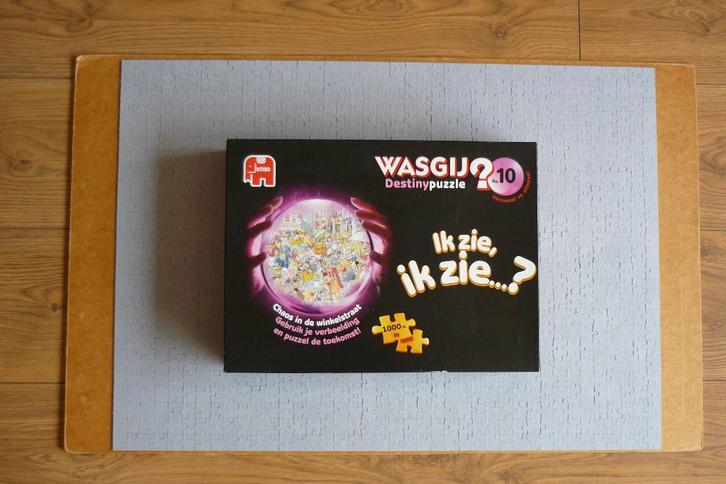 Wasgy? Destiny no.10 '' CHAOS IN DE WINKELSTRAAT '' 1000 st., Hobby en Vrije tijd, Denksport en Puzzels, Gebruikt, Legpuzzel, 500 t/m 1500 stukjes
