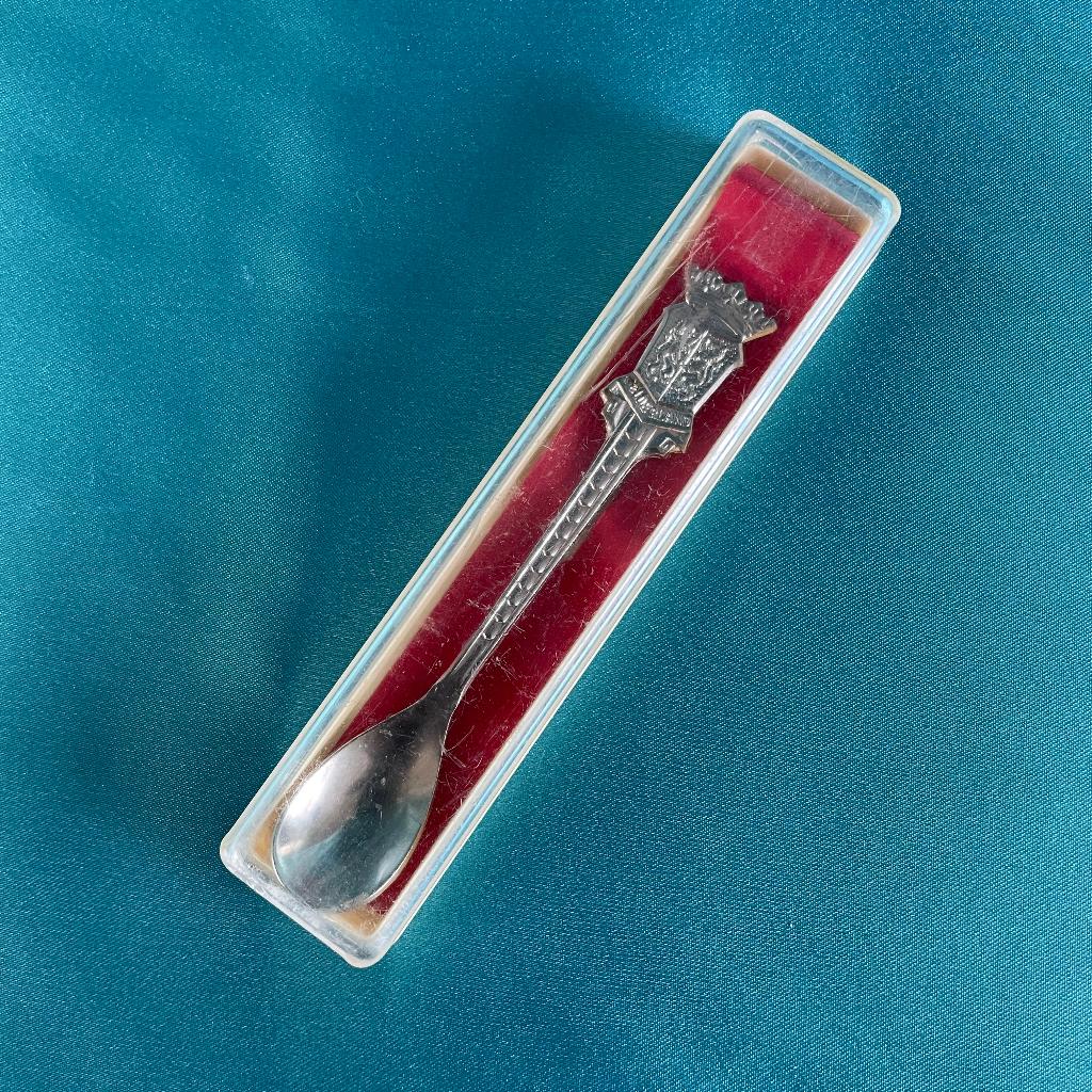 Vintage Lepeltje Gelderland met Leeuwen en Kroon, Ophalen of Verzenden