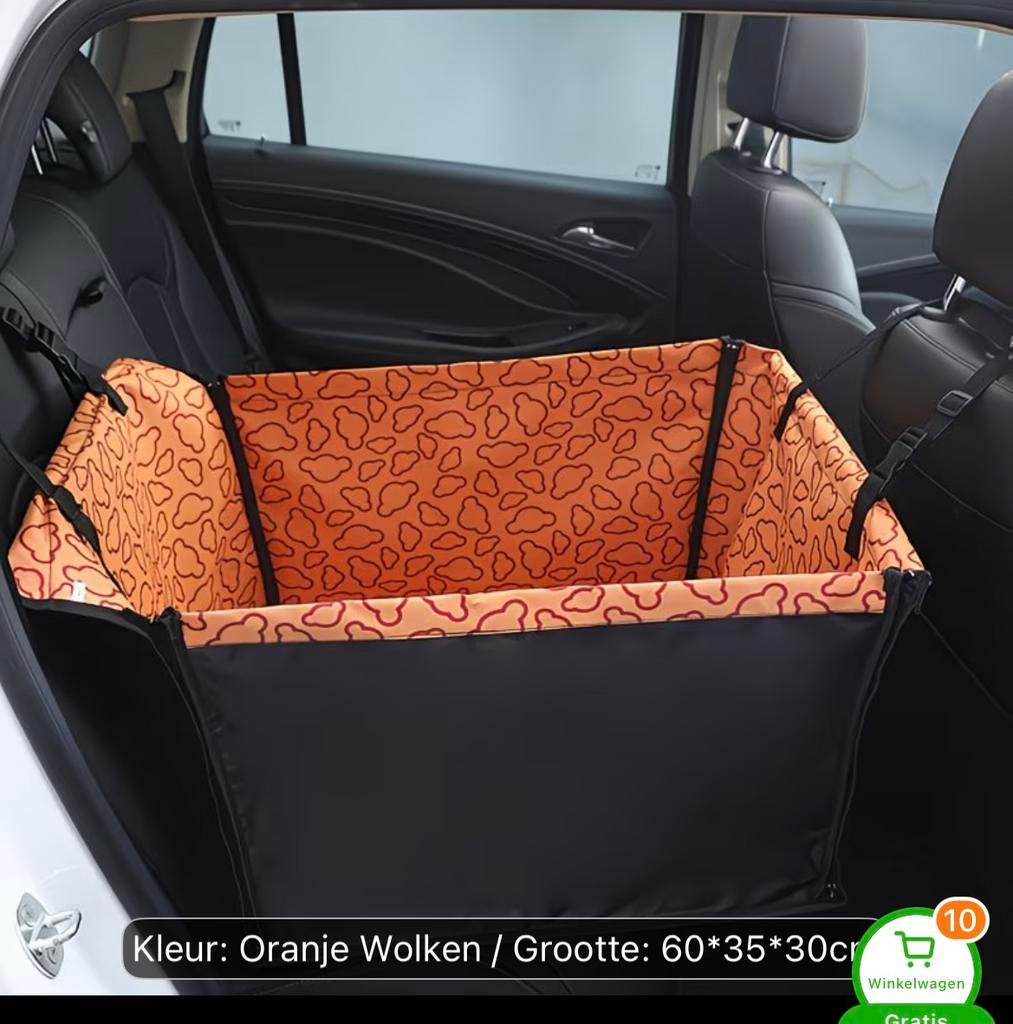 Opvouwbare honden reismand voor in de auto, Ophalen of Verzenden, Nieuw, Polyester