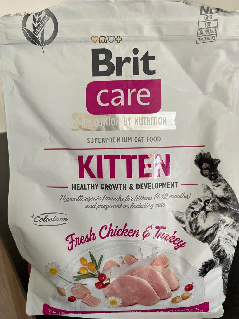 Kitten Brit Care voeding AANGEBROKEN, Ophalen of Verzenden, Kat
