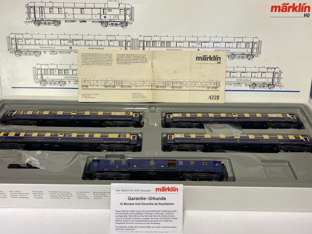 * Märklin 4228 * Rheingold Express Rijtuigen *, Wisselstroom, Wagon, Ophalen of Verzenden, Zo goed als nieuw