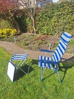 Crespo campingstoel, met viskrukje en tafelblad van Crespo, Ophalen of Verzenden, Gebruikt, Campingstoel