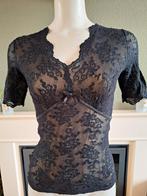 Caroll Paris zwart nude kanten top S 36, Kleding | Dames, Zwart, Zo goed als nieuw, Korte mouw, Maat 36 (S)