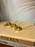 Mooie Vintage Set 3 messing muisjes - messing dierenbeeldjes, Ophalen of Verzenden, Koper