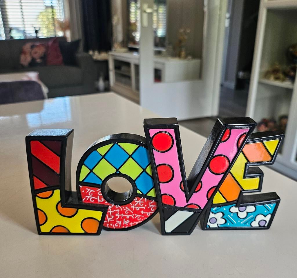 Romero Britto Love Woord, Antiek en Kunst, Kunst | Designobjecten, Ophalen of Verzenden