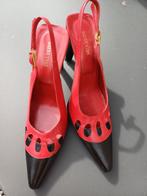 Mooie lederen hakken schoenen maat 37. 1keer gedragen, Ophalen of Verzenden, Zo goed als nieuw, Zwart