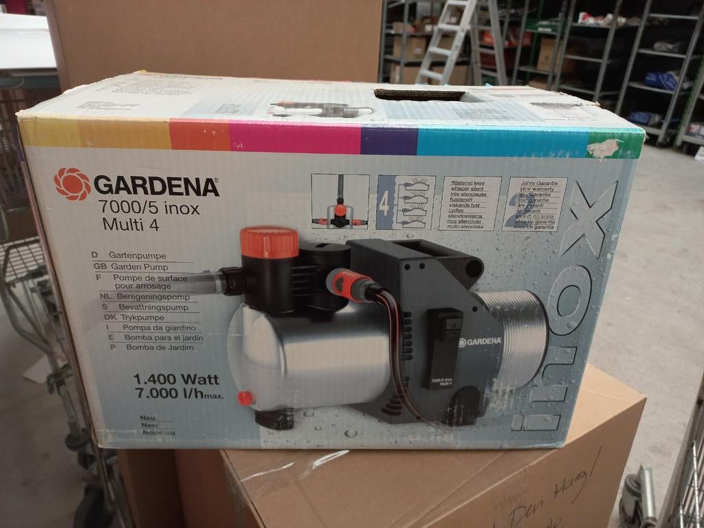 Gardena 7000/5 inox multi 4 RVS waterpomp, nieuw!, Ophalen, Nieuw, Elektrisch, Besproeiingspomp