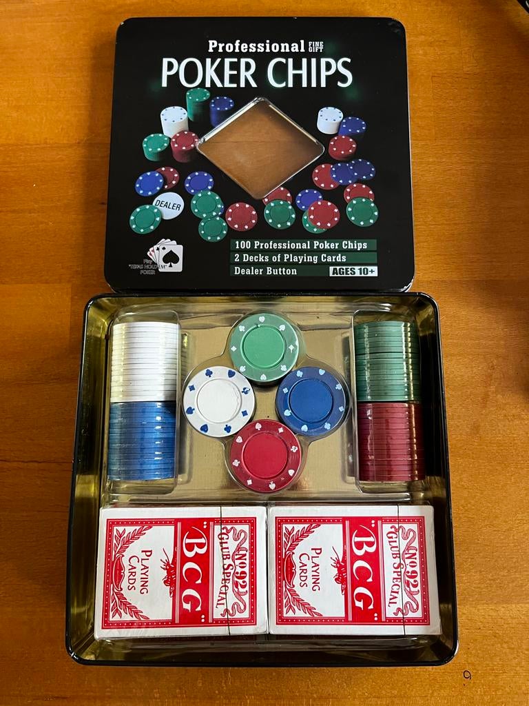 Nieuwe professionele poker set - geheel nieuw in verpakking, Vijf spelers of meer, Ophalen of Verzenden, Zo goed als nieuw